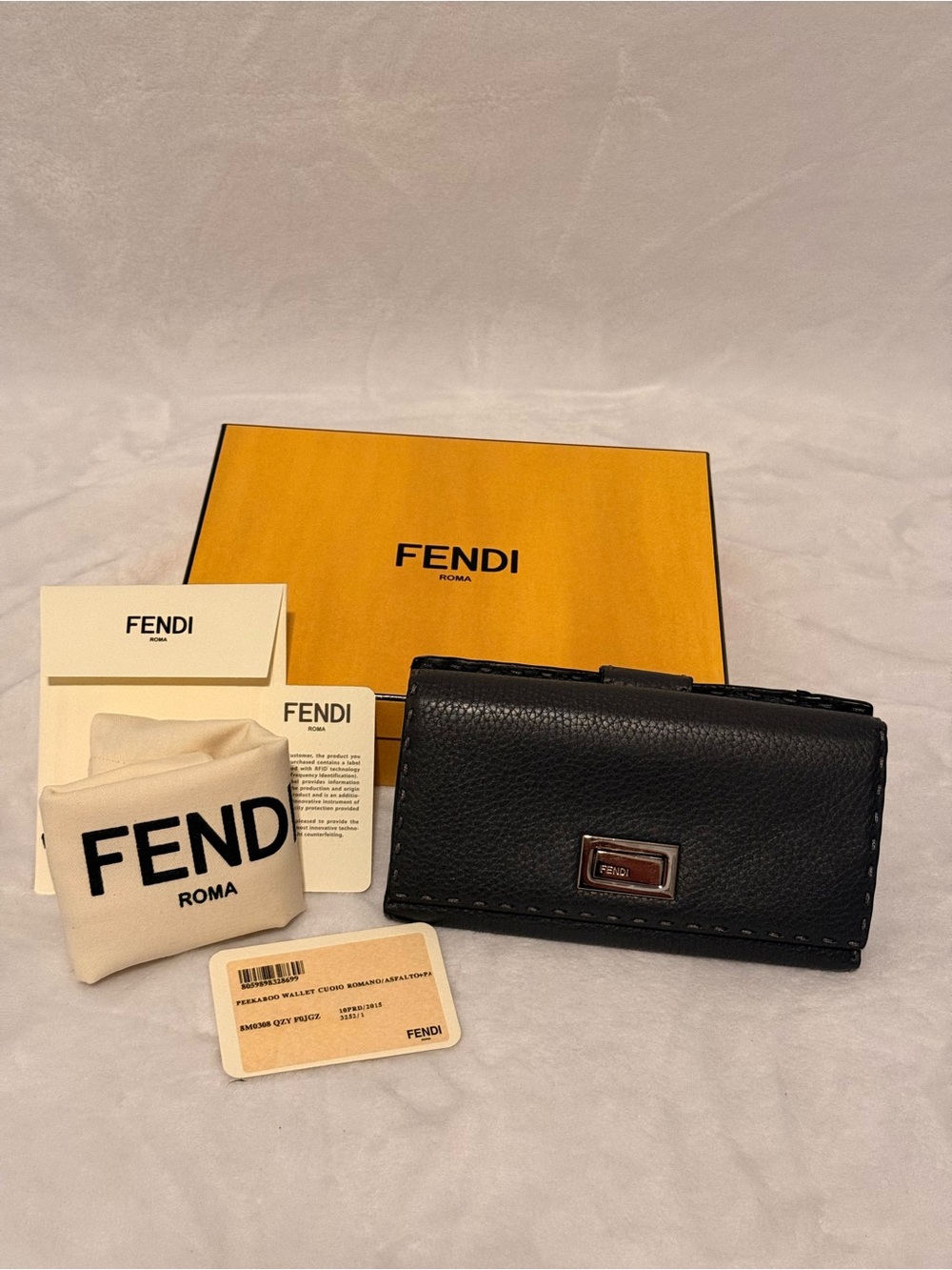 Fendi Selleria Peekaboo Medium Bifold Wallet